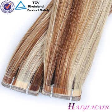 Large Stock Top Qualité Vierge Cheveux Colle Ruban Extension de Cheveux